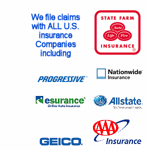 Logos of some insurance companies - Royse City Auto Glass is autorized to file claims with all insurance companies in the United States.
